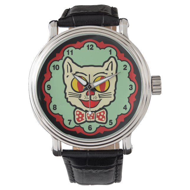 1940s Vintage Cat Wrist Watch (Front)