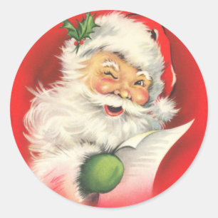 1940s Vintage Santa Claus Stickers