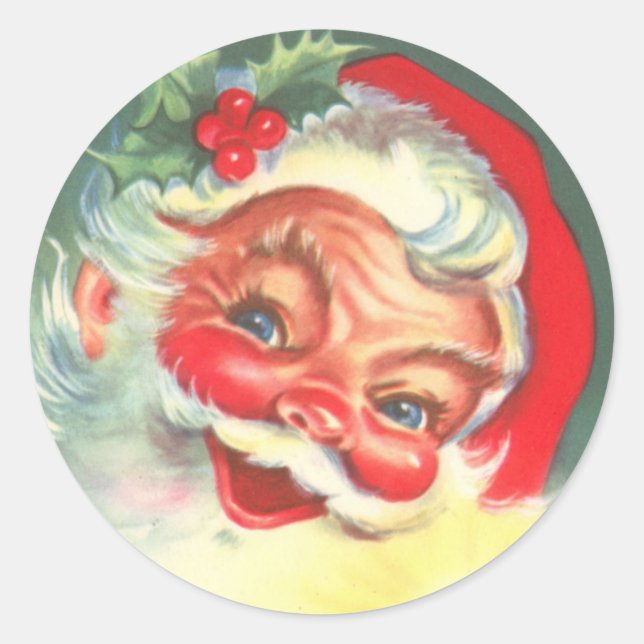 1940s Vintage Santa Claus Stickers (Front)