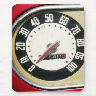 1940s Vintage Speedometer Closeup Mouse Mat