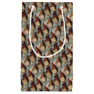 1940s wristwatches print small gift bag