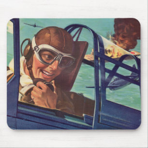1940s WWII dogfight in the air Mouse Mat