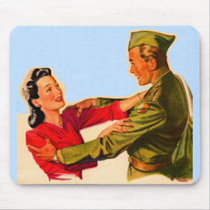 1940s WWII home from the war Mouse Mat