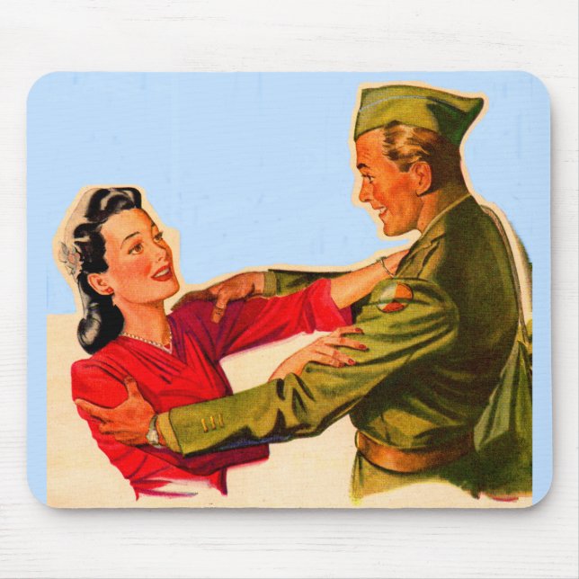 1940s WWII home from the war Mouse Mat (Front)