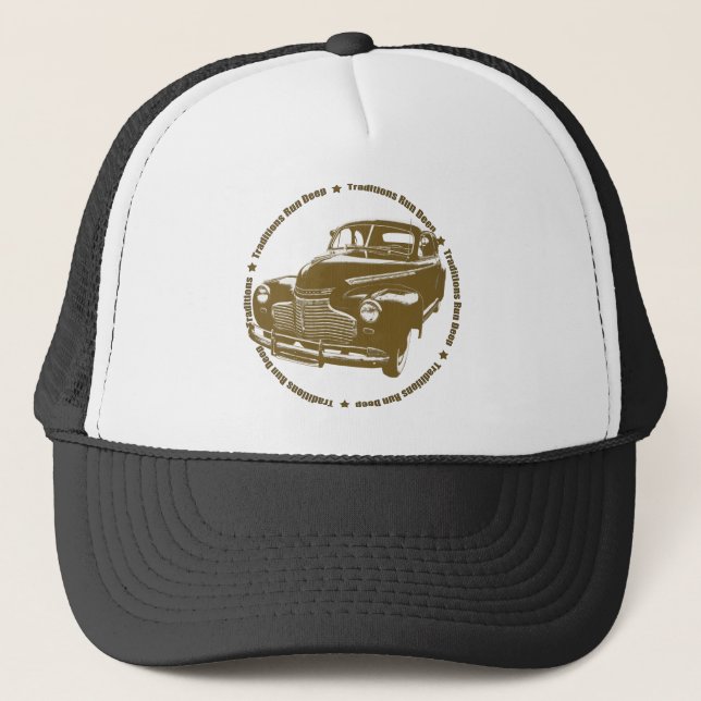 1941 Chevy Coupe Traditional Hot Rod Trucker Hat (Front)