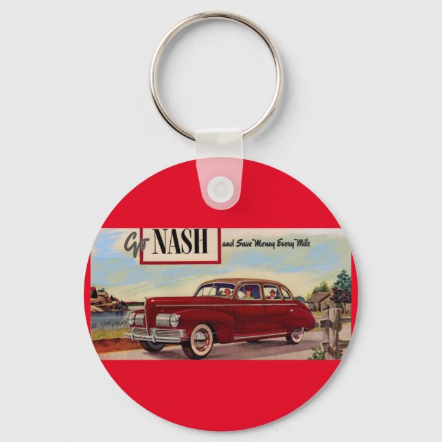 1941 Nash automobile ad Key Ring (Front)