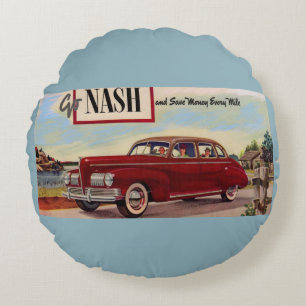 1941 Nash automobile ad Round Cushion