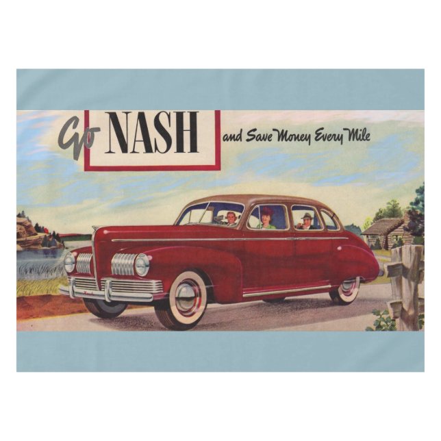 1941 Nash automobile ad Tablecloth (Front (Horizontal))