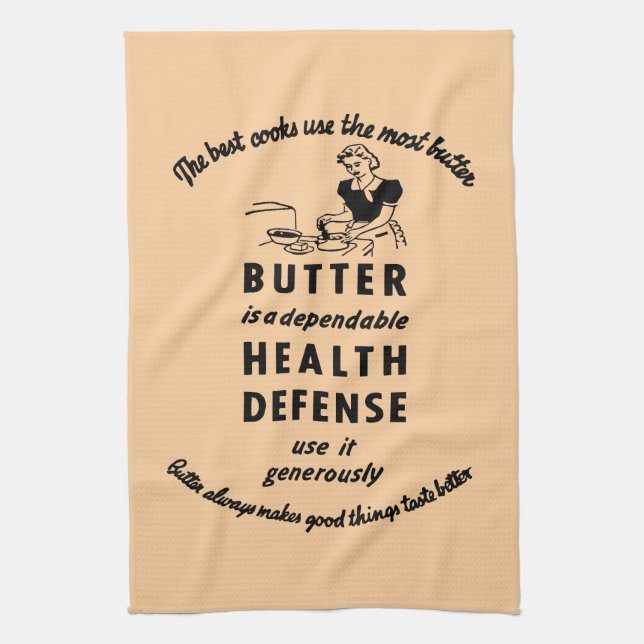 1941 Vintage Butter Ad Tea Towel (Vertical)