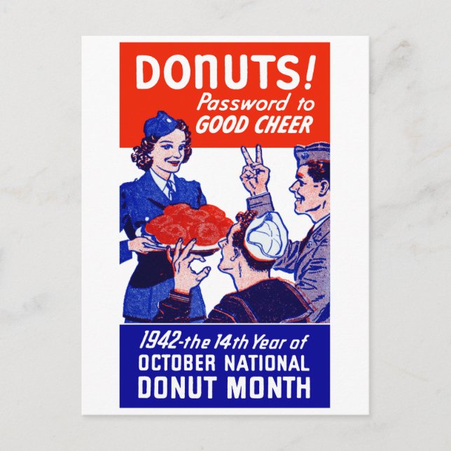 1942 Doughnut Month Postcard (Front)