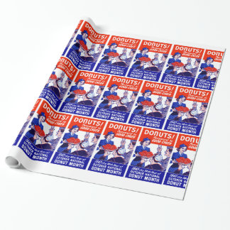 1942 Doughnut Month Wrapping Paper