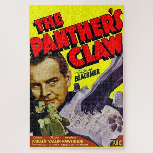 1942 The Panther’s Claw movie poster Jigsaw Puzzle (Vertical)