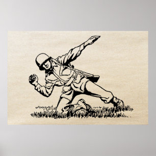 1942 Vintage WWII Soldier Poster