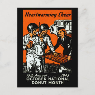 1943 Doughnut Poster Postcard