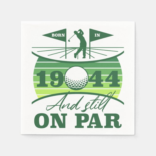 1944 80th Birthday Golf Humour Napkin (Front)
