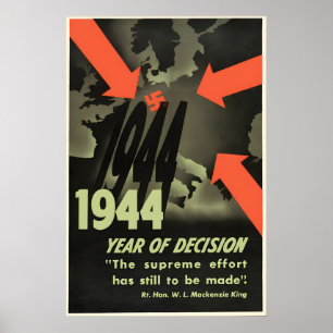 1944 Canada WWII Propaganda Poster Year of