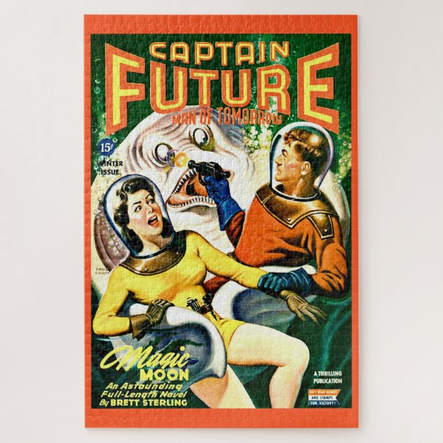 1944 Captain Future cover Jigsaw Puzzle (Vertical)