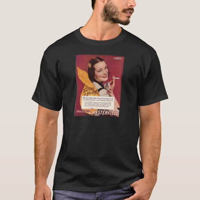 1944 Chesterfield cigarettes ad with pretty lady T-Shirt (Front)