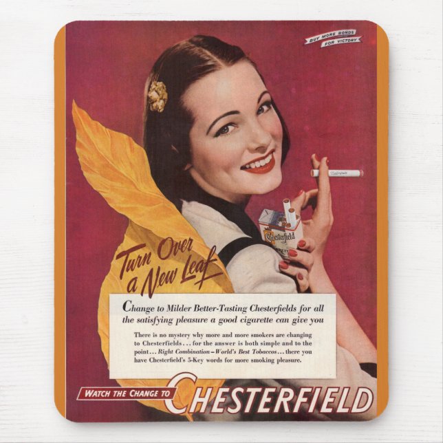 1944 cigarette ad for Chesterfield Mouse Mat (Front)