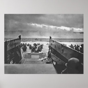 1944 Invasion of Normandy Beach Poster