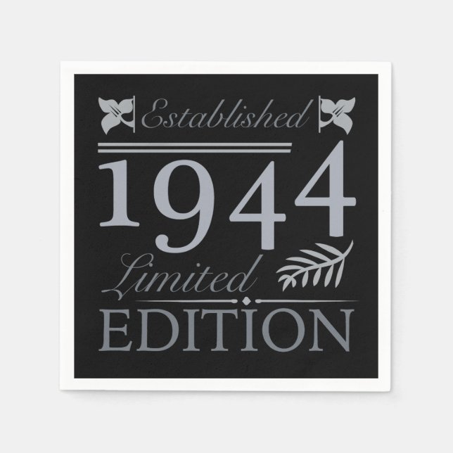 1944 Limited Edition 80 Years Old Napkin (Front)