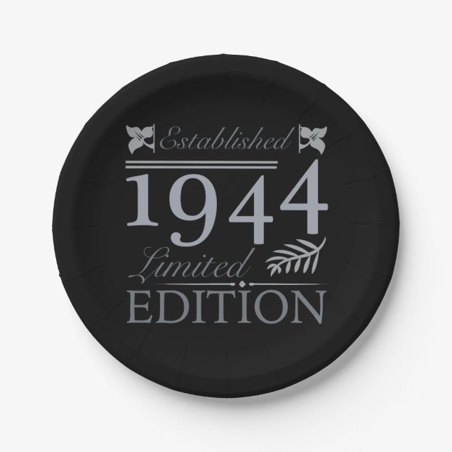 1944 Limited Edition 80 Years Old Paper Plate (Front)