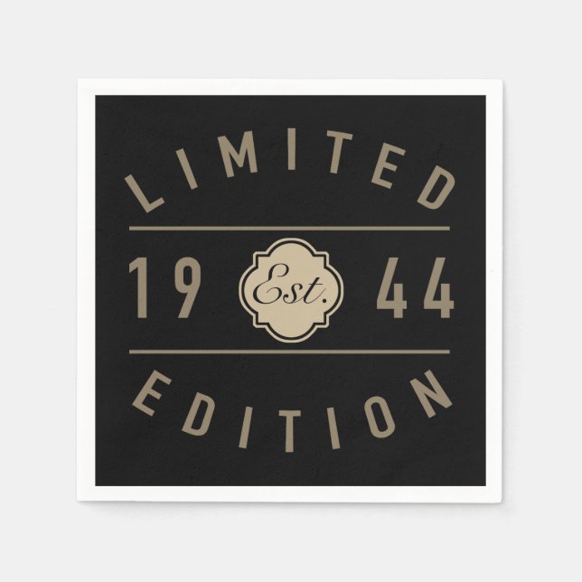 1944 Limited Edition 80th Birthday Napkin (Front)
