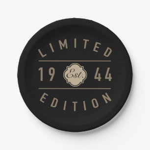 1944 Limited Edition 80th Birthday Paper Plate