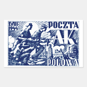 1944 Warsaw Uprising Rectangular Sticker