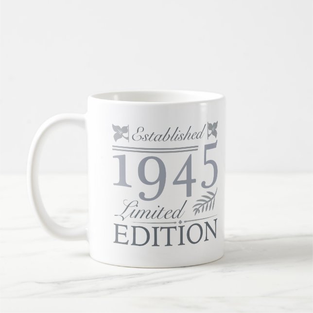 1945 Limited Edition 80th Birthday Coffee Mug (Left)