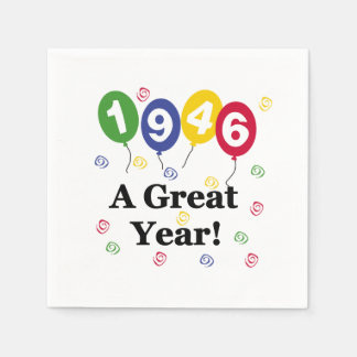 1946 A Great Year Birthday Paper Napkins