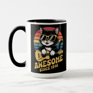1946 Birthday Cat Lover Ukulele Vintage 80th Gift Mug