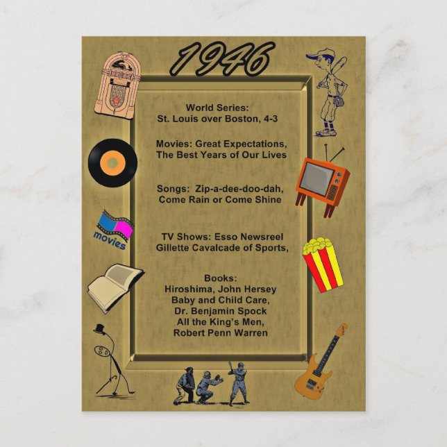 1946 Great Events Birthday Card (Front)