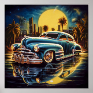 1947 Chevrolet Fleetline Lowrider Chevy Bomb Poster