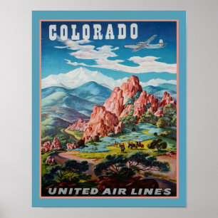 1947 Colorado Travel Ad Poster
