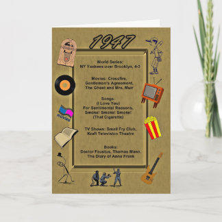 1947 Great Events Birthday Card