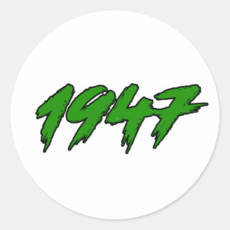 1947 Pakistan Independence Year Classic Round Sticker