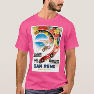 1947 San Remo Grand Prix Race Poster T-Shirt