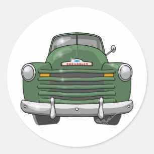 1948 Chevrolet Pickup Truck Classic Round Sticker
