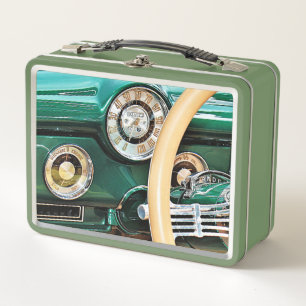 1948 Classic Car Dashboard Metal Lunch Box