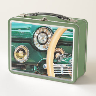 1948 Classic Car Dashboard Metal Lunch Box