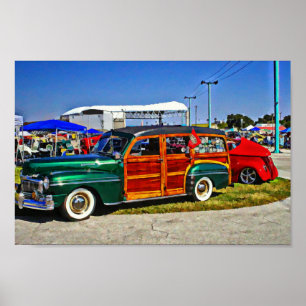 1948 Mercury Woody Woodie Hotrod Custom Classic Poster