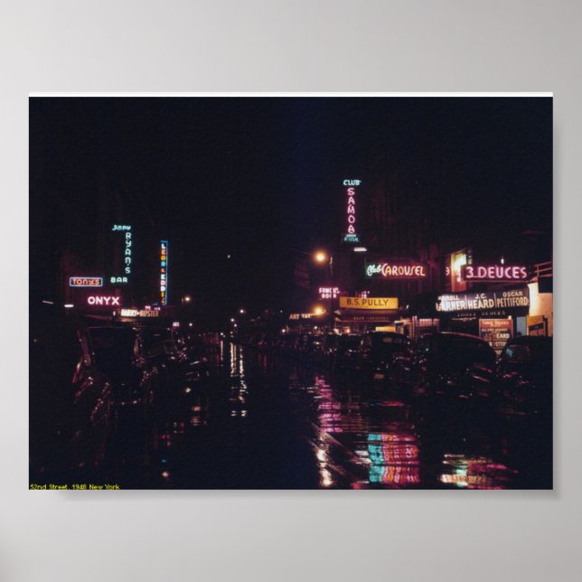 1948, New York Street Life (52nd Street) Poster (Front)