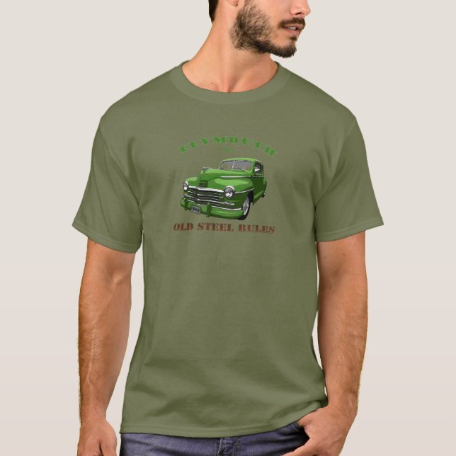 1948 Plymouth. 1948 Chrysler. Mopar. Green 48. T-Shirt (Front)