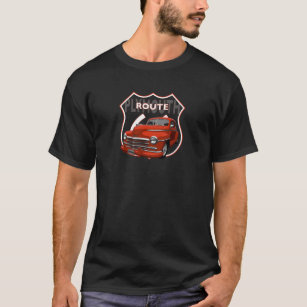1948 Plymouth. Chrysler. Mopar. Red Hotrod. USA T-Shirt