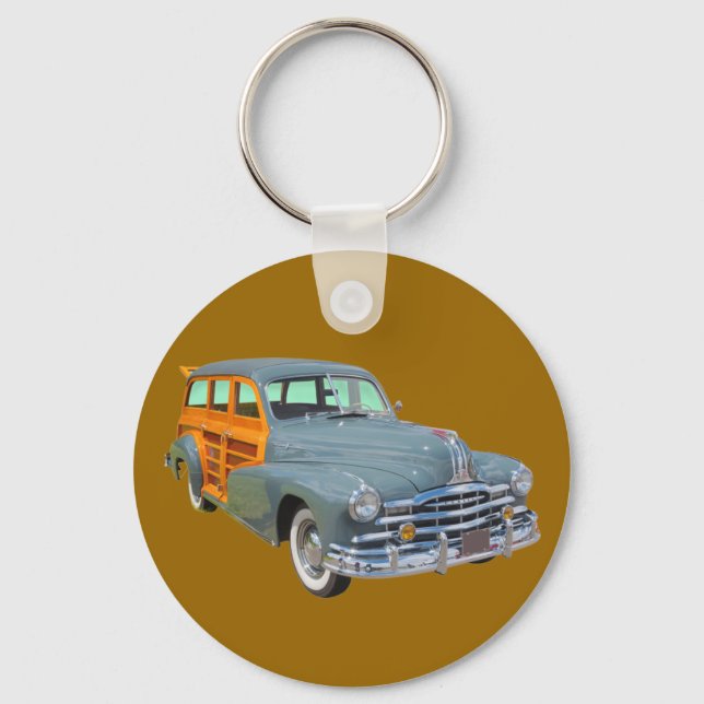 1948 Pontiac Silver Streak Woody Antique Car Key Ring (Front)