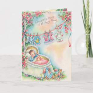 1948 Vintage Baby Congratulations Card