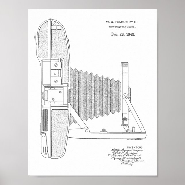 1948 Vintage Camera Patent Art Drawing Print (Front)