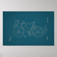 1948 Vintage Schwinn Bicycle Patent Blueprint Art