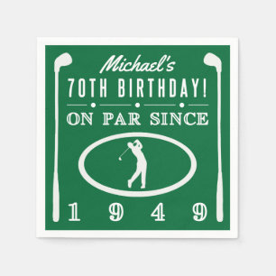 1949 70th Birthday For Golfers Napkin